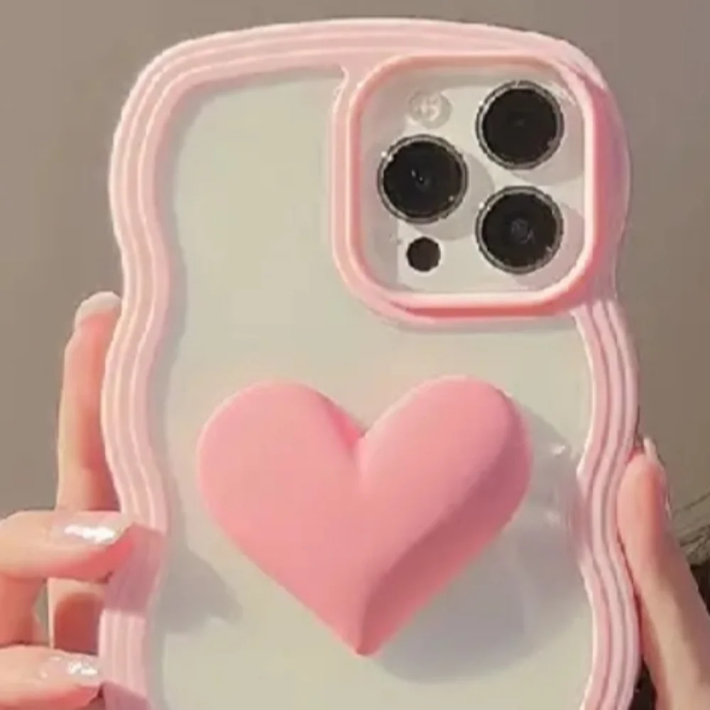 Brand new Apple Iphone 14 Pro Max Wavy love heart 🩷Silicone Phone Case